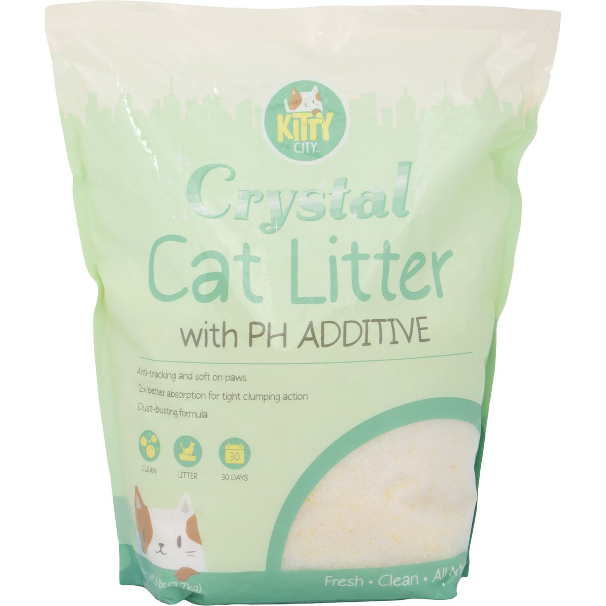 Kitty City PH Crystals Unscented Silicone Cat Litter, 6-lb bag