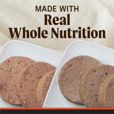 Show full view: Merrick Backcountry Grain-Free Real Beef & Chicken Dinner Variety Pack Wet Dog Food, 12.7-oz can, case of 12 slide 4 of 12