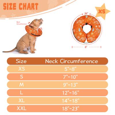 Show full view: Supet Inflatable Recovery Cone Collar for Dogs, Orange, X-Small slide 7 of 8