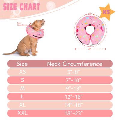 Show full view: Supet Inflatable Recovery Cone Collar for Dogs, Pink, X-Small slide 7 of 8
