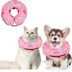 Supet Inflatable Recovery Cone Collar for Dogs, Pink, X-Small