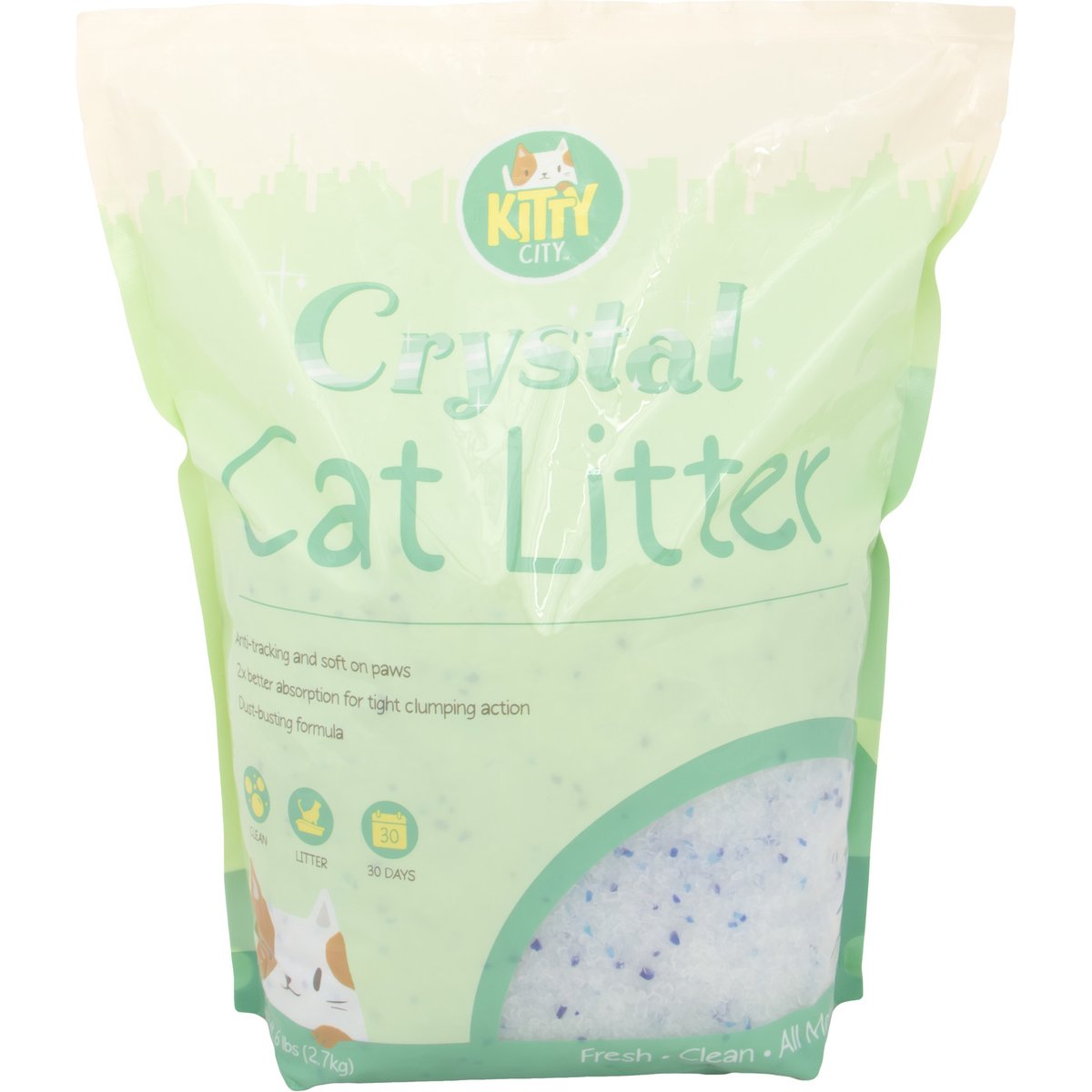 Kitty City Crystals Unscented Silicone Cat Litter, 6-lb bag
