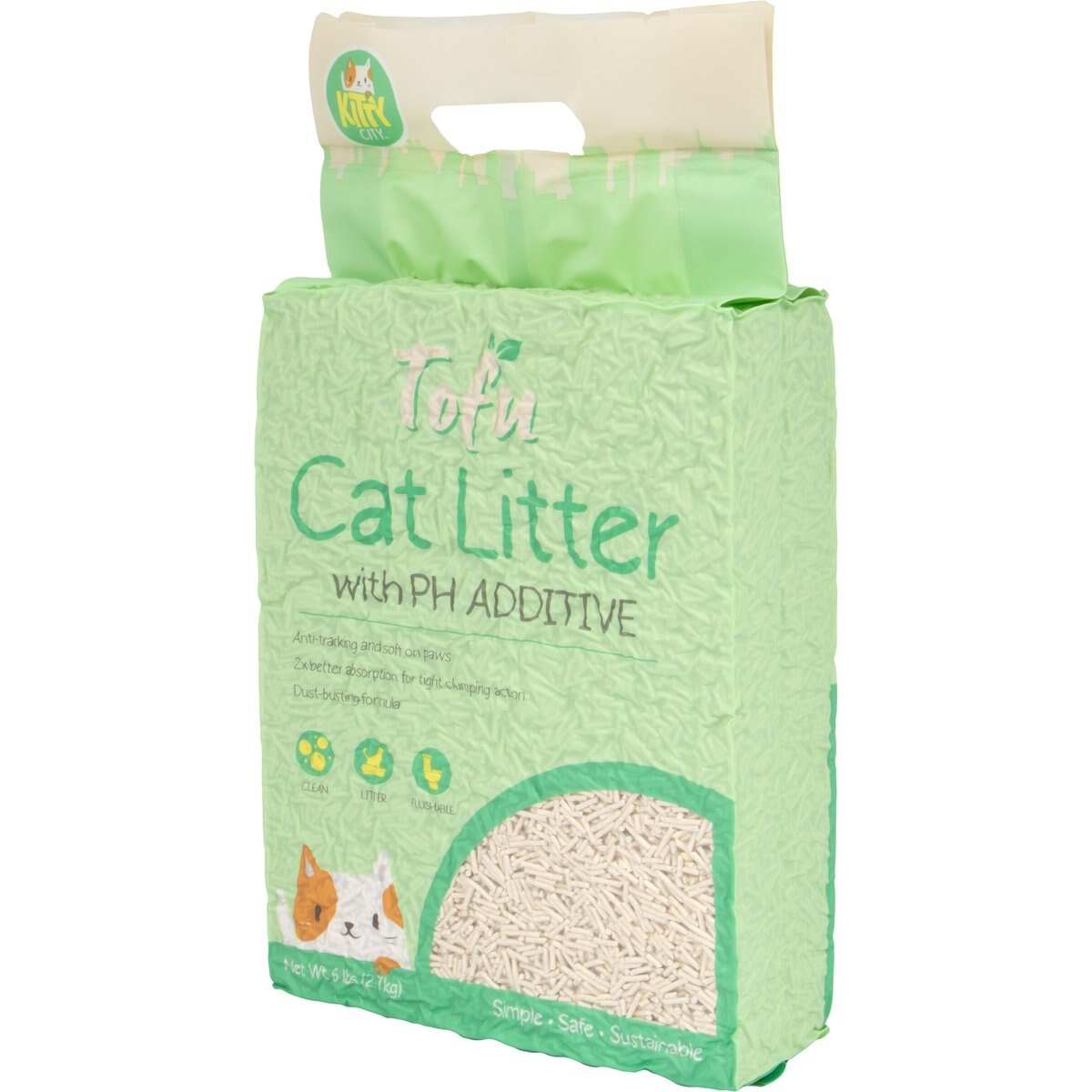 Kitty City PH Tofu Clumping Cat Litter, 6-lb bag