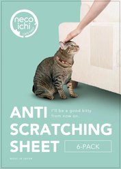 Necoichi Cat Anti-Scratching Sheet, Clear, Small, 6 count