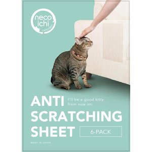 Necoichi Cat Anti-Scratching Sheet, Clear, Small, 6 count