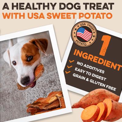 Show full view: Brutus & Barnaby Sweet Potato Half Slices Grain-Free Dehydrated Dog Treats, 10-oz bag slide 8 of 10