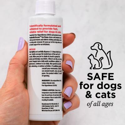 Show full view: Wondercide Rescue Ear Drops Liquid Supplement for Dogs & Cats, 4-fl oz slide 3 of 8