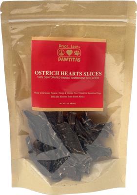 Show full view: Pawtitas Dehydrated Ostrich Heart High-Protein Jerky Dog Treats, 2-oz slide 8 of 8