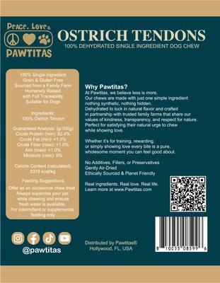 Show full view: Pawtitas Ostrich Tendon Strips High-Protein Dog Chews, 4-oz slide 4 of 8