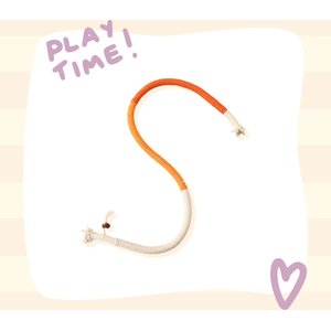 Happy & Polly Interactive Chew & Scratch Teaser Plush Cat Toy with Sisal Rope, 2 count, Yellow/Cheese