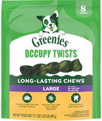 Greenies Occupy Twists Chicken Flavor Natural Dog Dental Treats, Large, 8 count