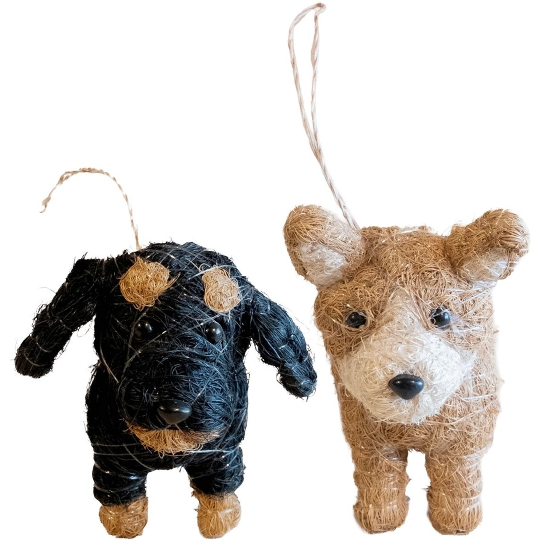 LIKHA Dachshund & Corgi Coco Coir Ornament Set