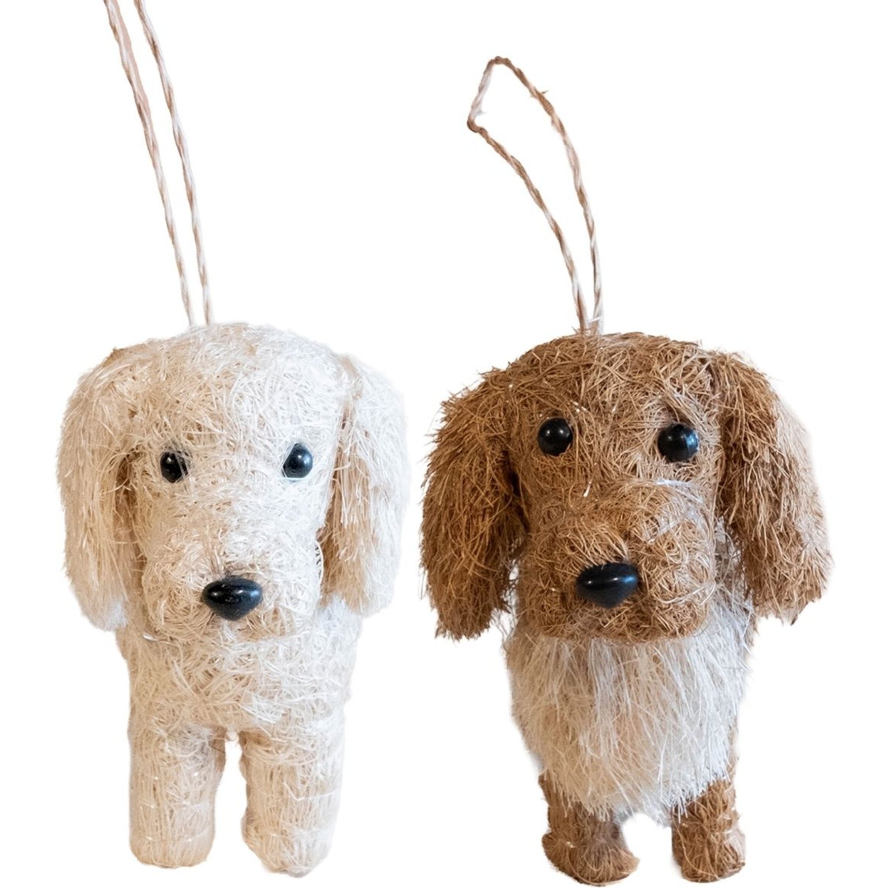 LIKHA Labrador & Golden Retriever Coco Coir Ornament Set