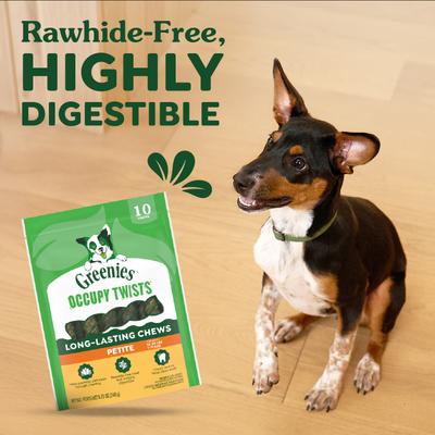 Show full view: Greenies Occupy Twists Petite Natural Chicken Flavor Adult Dental Dog Treats, 20 count slide 10 of 10