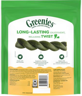 Show full view: Greenies Occupy Twists Regular Natural Chicken Flavor Dental Dog Treats, 12 count slide 3 of 10