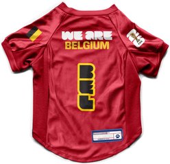 Littlearth FIFA World Cup 2026 Stretch Dog Jersey, Small, Belgium