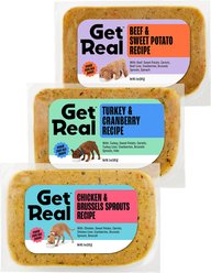 Get Real Fresh Dog Food - Beef & sweet potato, Turkey & cranberry, Chicken & brussels sprouts