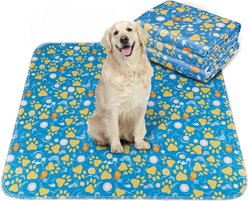 UPSKY Washable Reusable Super Absorbent Waterproof Dog Pee Pads, Blue, 34 x 36-in, 2 count