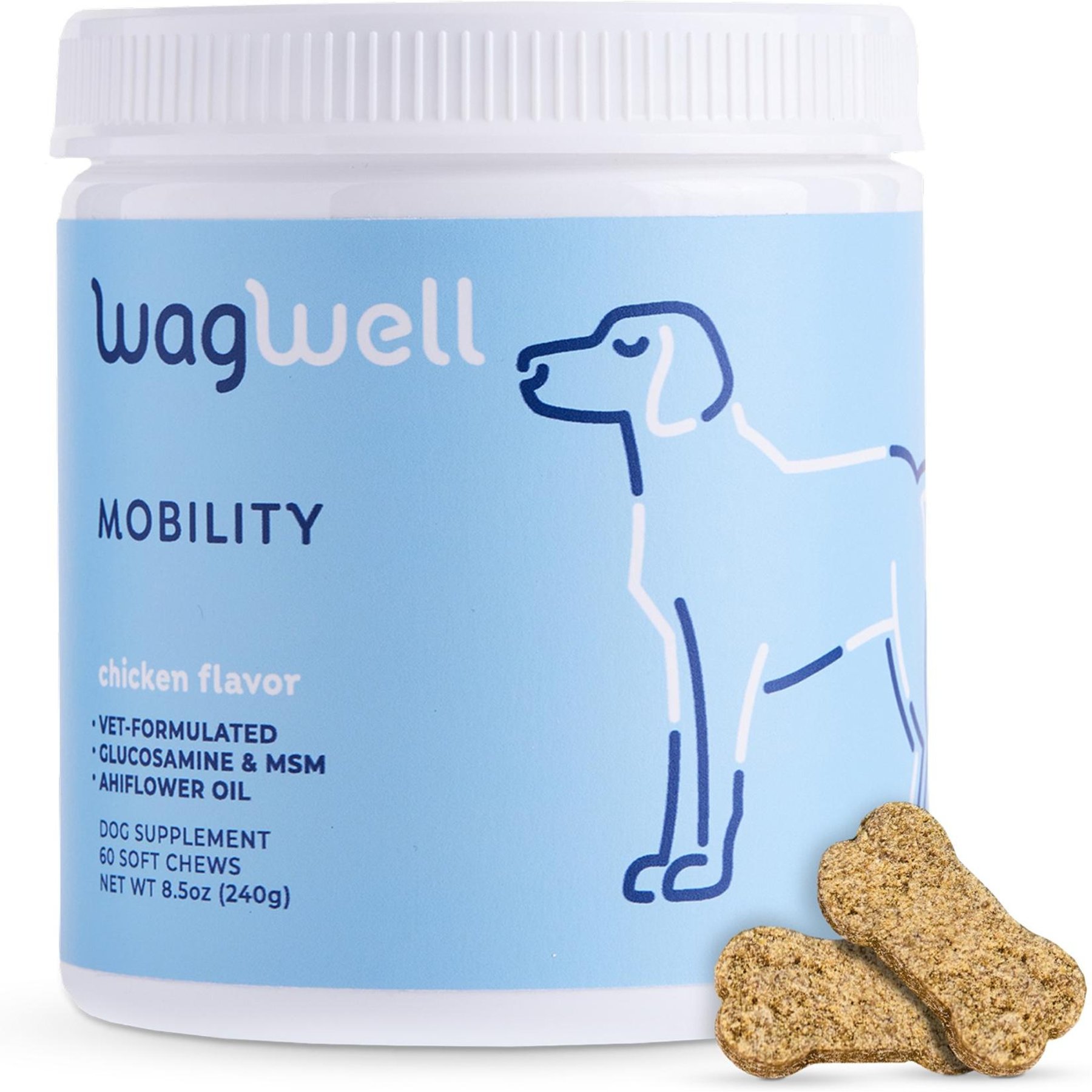 WagWell Mobility Chicken Flavored Chews Supplement for Dogs, 60 count
