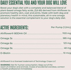 WagWell Ahiflower Omega Oil Liquid Supplement for Dogs, 8-fl oz bottle slide 2 of 9