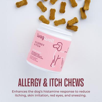 Show full view: WagWell Allergy & Itch Chews Supplement for Dogs, 60 count slide 3 of 9