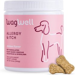WagWell Allergy & Itch Chews Supplement for Dogs, 60 count slide 1 of 8