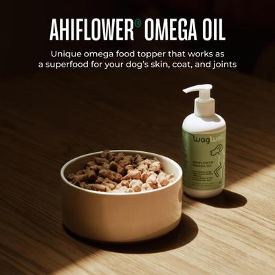 Show full view: WagWell Ahiflower Omega Oil Liquid Supplement for Dogs, 8-fl oz bottle slide 3 of 10