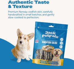 Jack PetPals Jack’s Favorite GrainFree Seafood Feast Codfish Skin Dehydrated Dog Treats, 6-oz slide 2 of 8