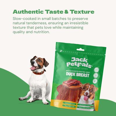 Show full view: Jack PetPals Jack’s Favorite Crafted Grain-Free Duck Breast Jerky Dog Treats, 12-oz slide 4 of 10