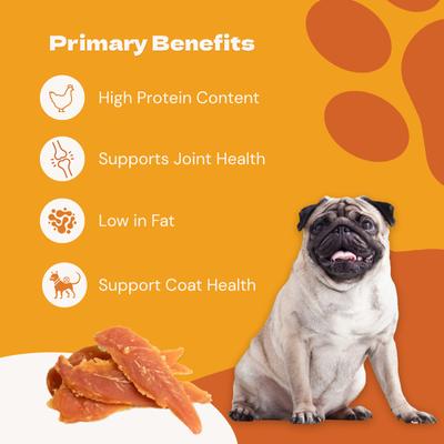 Show full view: Jack PetPals Jack's Favorite Crafted Grain-Free Chicken Breast Jerky Dog Treats, 12-oz slide 5 of 10