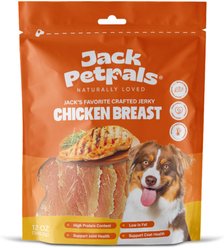 Jack PetPals Jack's Favorite Crafted Grain-Free Chicken Breast Jerky Dog Treats, 12-oz slide 1 of 8