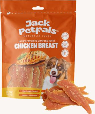 Show full view: Jack PetPals Jack's Favorite Crafted Grain-Free Chicken Breast Jerky Dog Treats, 12-oz slide 3 of 10