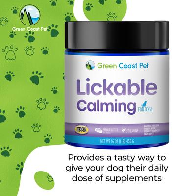 Show full view: Green Coast Pet Lickable Calming Supplement for Dogs, 16-oz jar slide 4 of 4