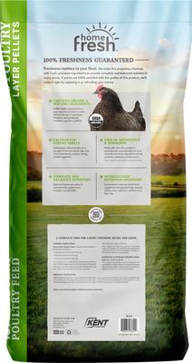 Show full view: Kent / Blue Seal Home Fresh Organic Chicken 16% Protein Layer Pellet Poultry Food, 40-lb bag slide 3 of 9