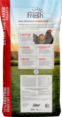 Show full view: Kent / Blue Seal Home Fresh Extra Egg Layer 17% Protein Pellets Poultry Feed, 50-lb bag slide 3 of 10
