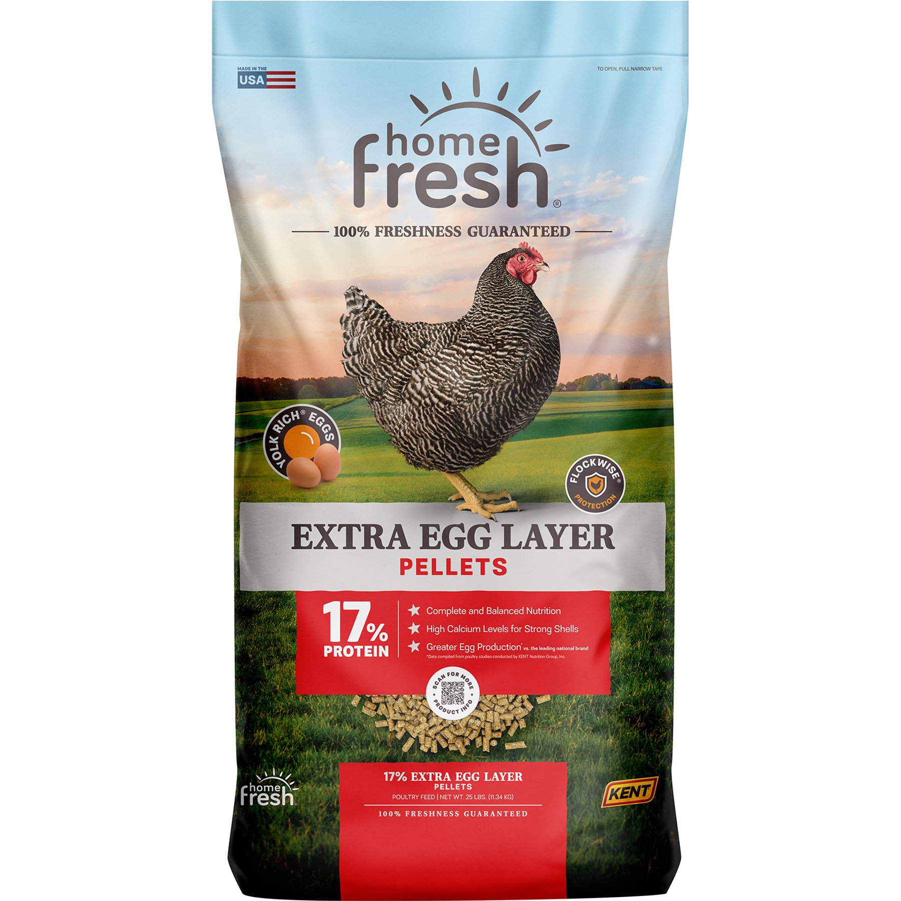 Kent / Blue Seal Home Fresh Extra Egg Layer 17% Protein Pellets Poultry Feed, 25-lb bag