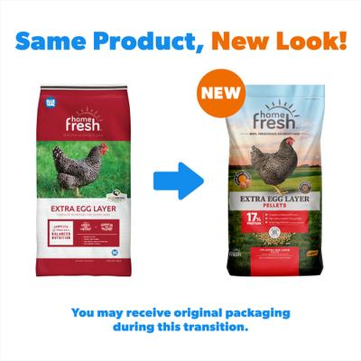 Show full view: Kent / Blue Seal Home Fresh Extra Egg Layer 17% Protein Pellets Poultry Feed, 25-lb bag slide 2 of 10