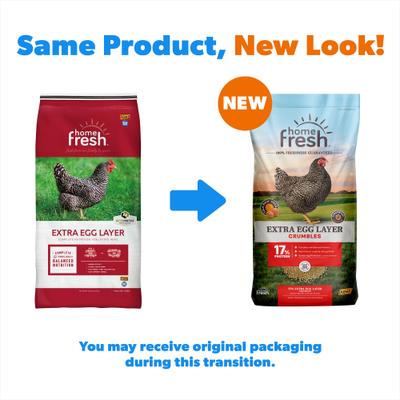Show full view: Kent / Blue Seal Home Fresh Extra Egg Layer 17% Protein Crumbles Chicken Feed, 50-lb bag slide 2 of 10