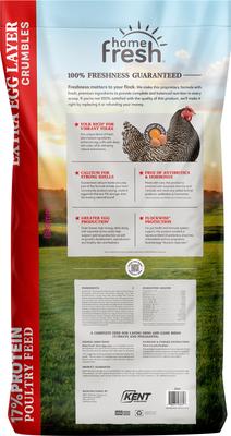 Show full view: Kent / Blue Seal Home Fresh Extra Egg Layer 17% Protein Crumbles Chicken Feed, 50-lb bag slide 3 of 10