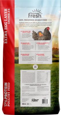 Show full view: Kent / Blue Seal Home Fresh Extra Egg Layer 17% Protein Crumbles Chicken Feed, 25-lb bag slide 3 of 10