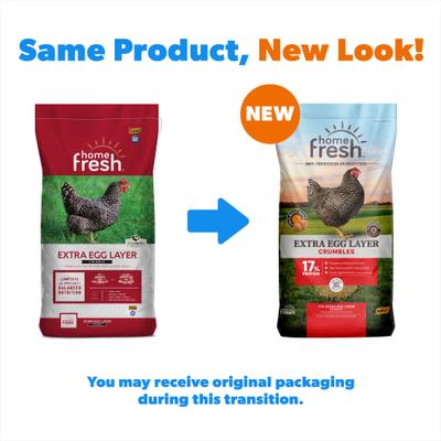 Show full view: Kent / Blue Seal Home Fresh Extra Egg Layer 17% Protein Crumbles Chicken Feed, 25-lb bag slide 2 of 10