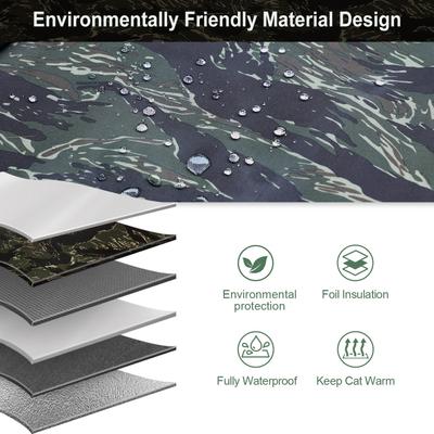 Show full view: Furventi Flagship Eco-Friendly Waterproof Multi-Exit Polyester Outdoor Heated Cat House, Tiger Camouflage, Large slide 4 of 8