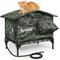 Show in main carousel: Furventi Elevated Triangular Roof Waterproof Eaves Polyester Outdoor Heated Cat House, Brown, Large slide 1 of 9