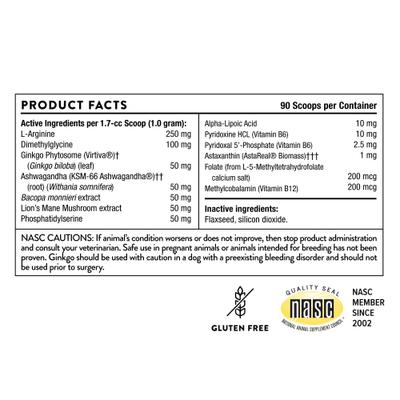 Show full view: ThorneVET Canine Cognitive Support Powder Supplement for Dogs, 90 scoops slide 4 of 10