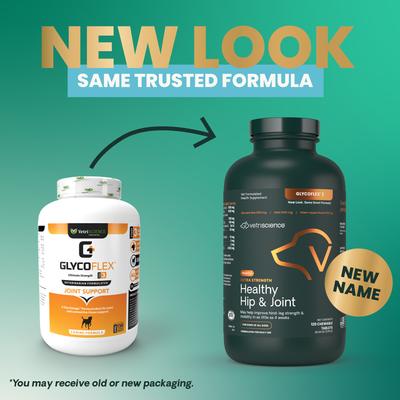 Show full view: VetriScience GlycoFlex Stage III Chicken Flavored Chewable Tablets Joint Supplement for Dogs, 120 count slide 3 of 11