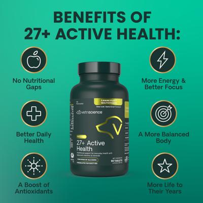 Show full view: VetriScience Canine Plus Duck Flavored Chewable Tablets Multivitamin for Dogs, 90 count slide 7 of 11