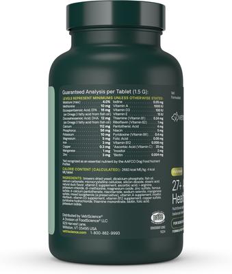 Show full view: VetriScience Canine Plus Duck Flavored Chewable Tablets Multivitamin for Dogs, 90 count slide 10 of 11