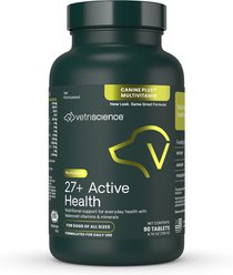 VetriScience Canine Plus Duck Flavored Chewable Tablets Multivitamin for Dogs, 90 count