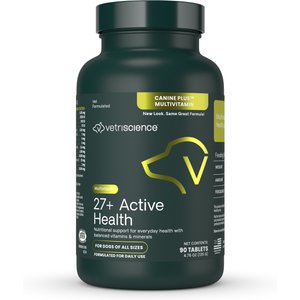 VetriScience Canine Plus Duck Flavored Chewable Tablets Multivitamin for Dogs, 90 count