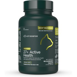 VetriScience Nu Cat Chewable Tablets Multivitamin for Cats, 90 count